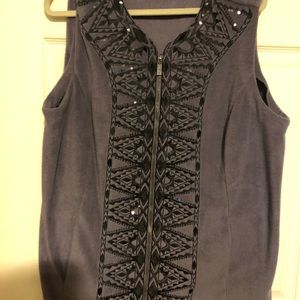 Bob Mackie 2 x purple vest